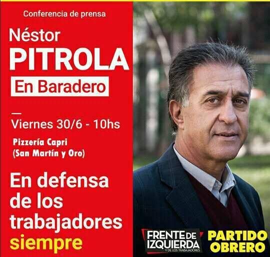 Nestor Pitrola en Baradero
