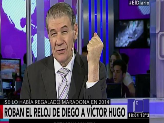 A Víctor Hugo Morales lo asaltaron motochorros y le robaron el reloj que le había regalado Maradona