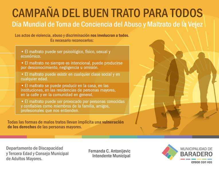 Campaña de buen trato en el marco del Día Mundial de Toma de Conciencia del Abuso y Maltrato de la Vejez