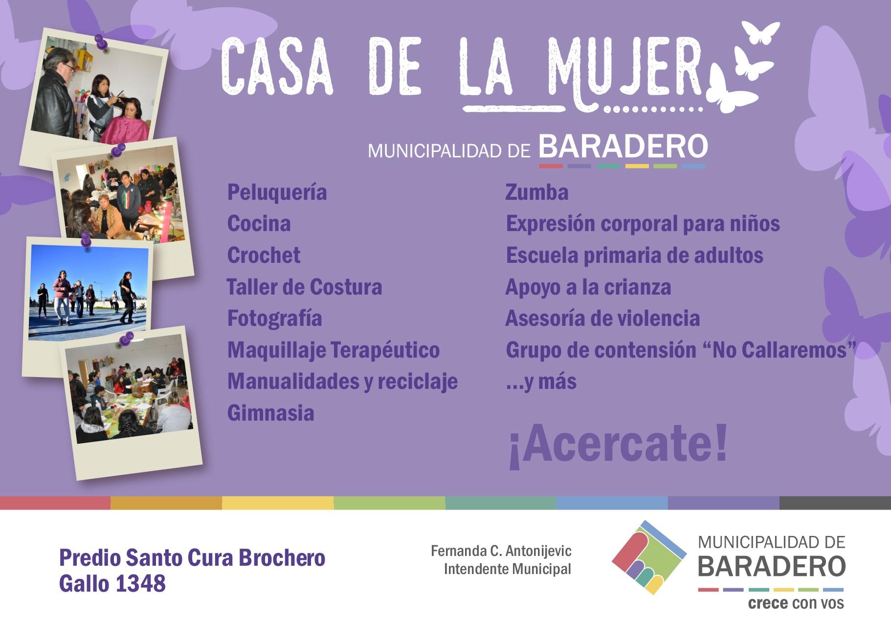 Inscribite y disfrutá de los talleres de la Casa de la Mujer