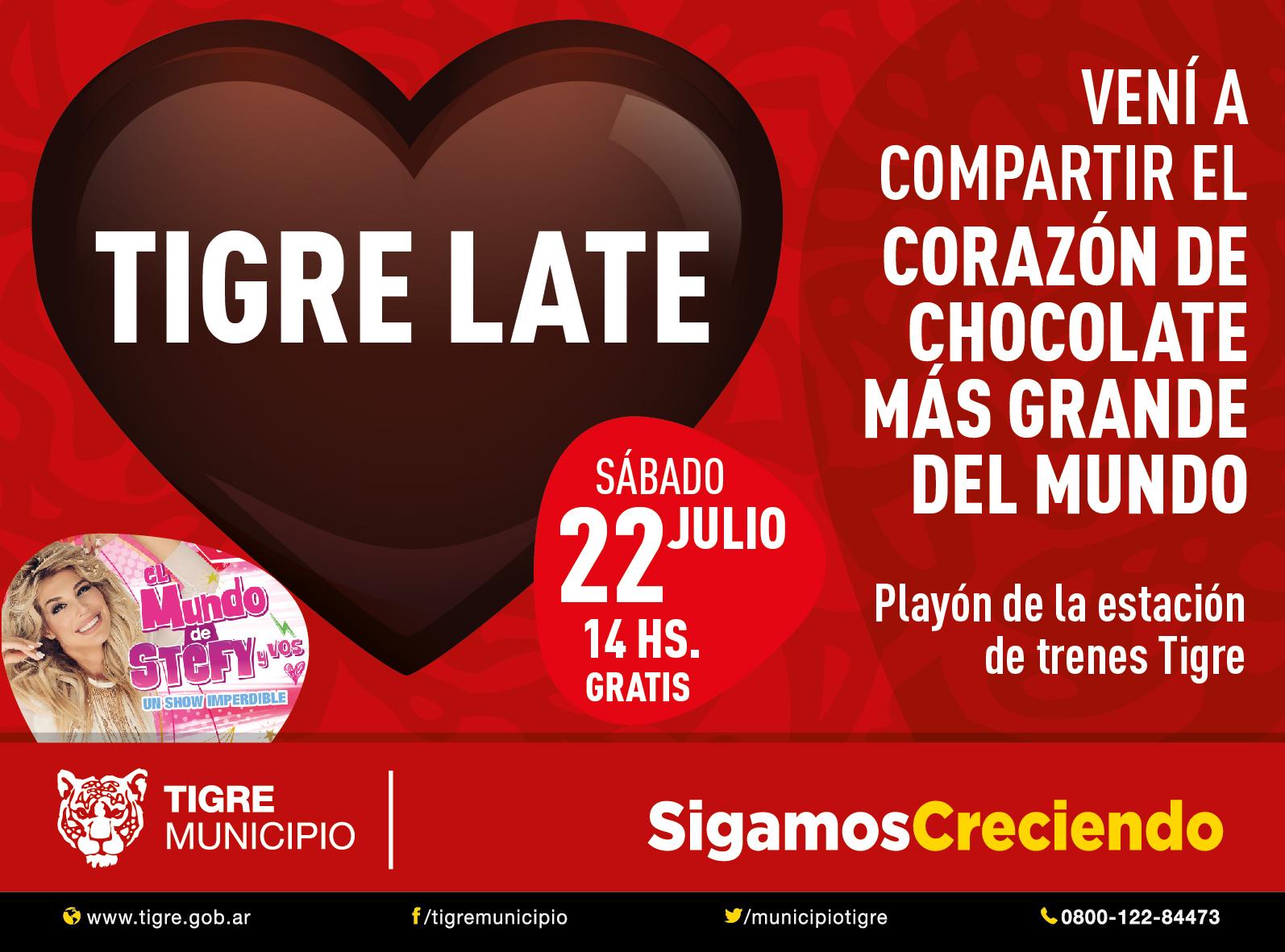 Tigre compartirá el corazón de chocolate más grande del mundo