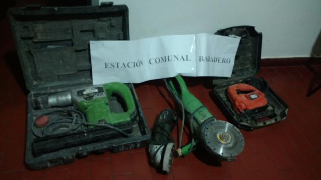 Recuperan herramientas robadas de una obra en construcción