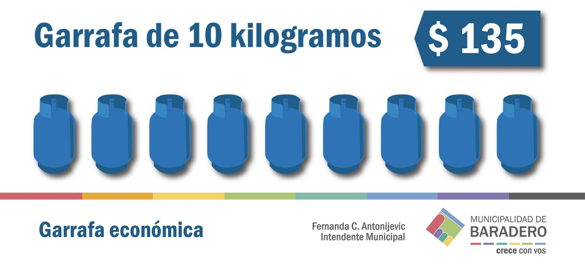 Cronograma de ventas de garrafas económicas en agosto