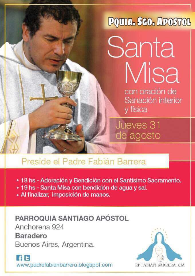 El Padre Fabián Barrera vuelve a Baradero