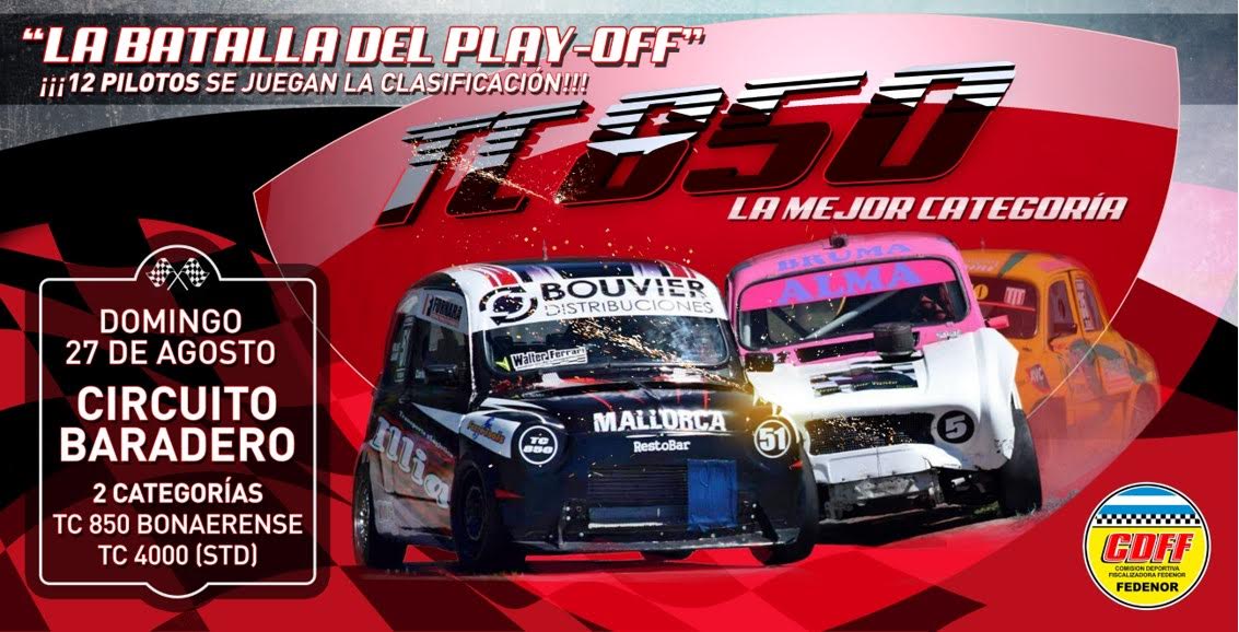 El 27 se corre el TC 850 Bonaerense en Baradero