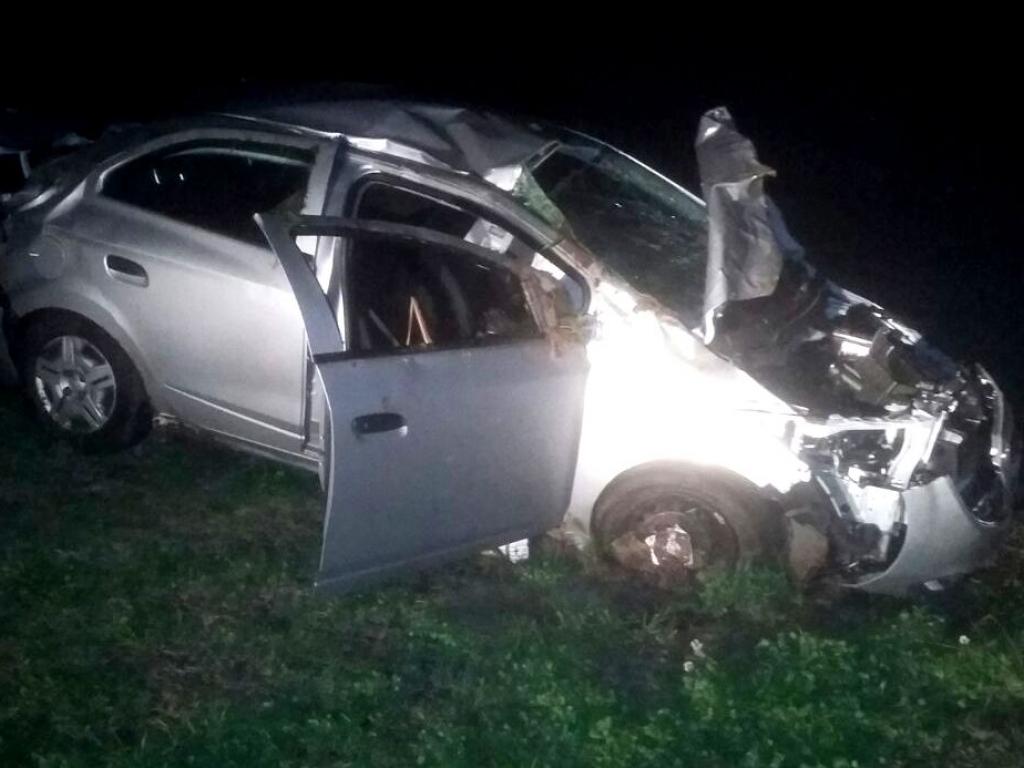 Empresaria uruguaya volcó sobre la Ruta 9