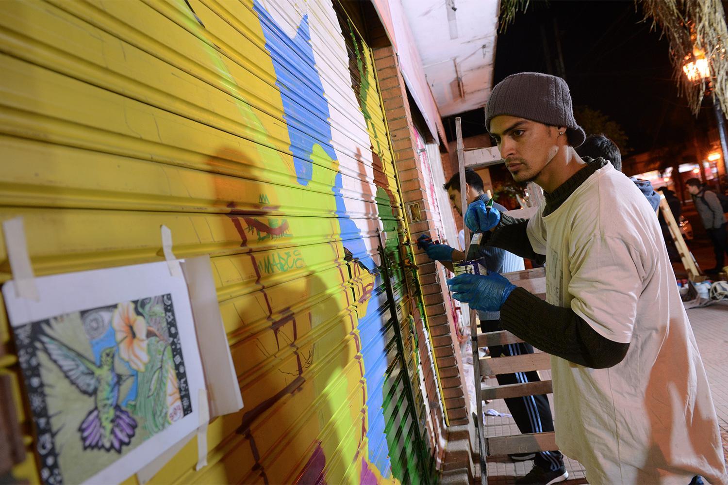 «Pintó Tigre» le dio color al centro comercial de Benavídez