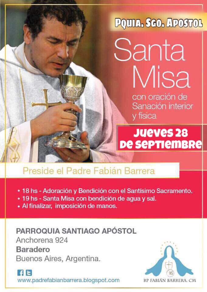 Misa con el Padre Fabián Barrera en Baradero