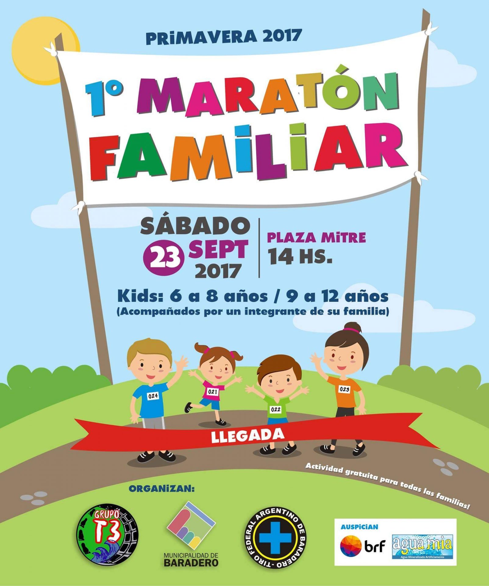 El sábado se realizará la primera edición de la Maratón Familiar