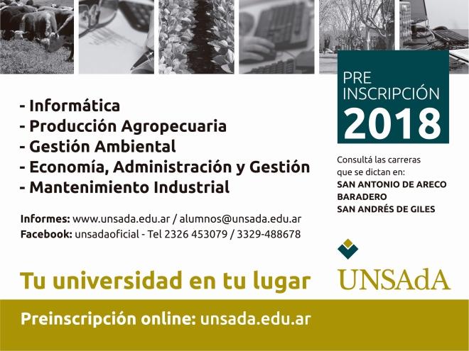 UNSAdA 2018: nuevas carreras y en más localidades