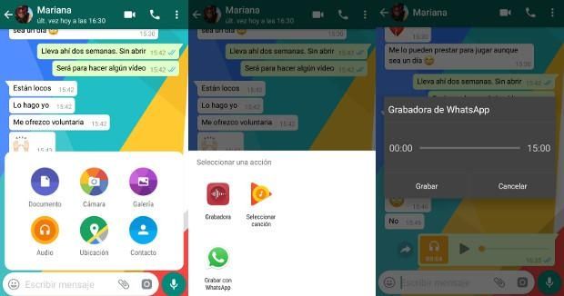 Whatsapp. Cómo enviar un mensaje de voz sin mantener pulsada la pantalla