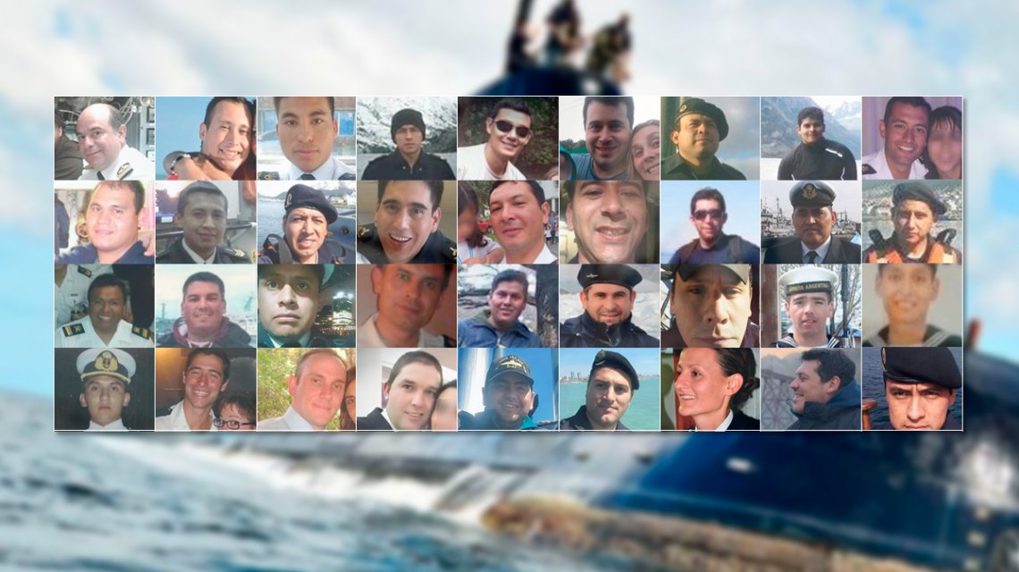 Éstos son los 44 tripulantes del submarino ARA San Juan