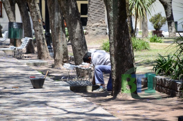 Los bancos de plaza Mitre más altos