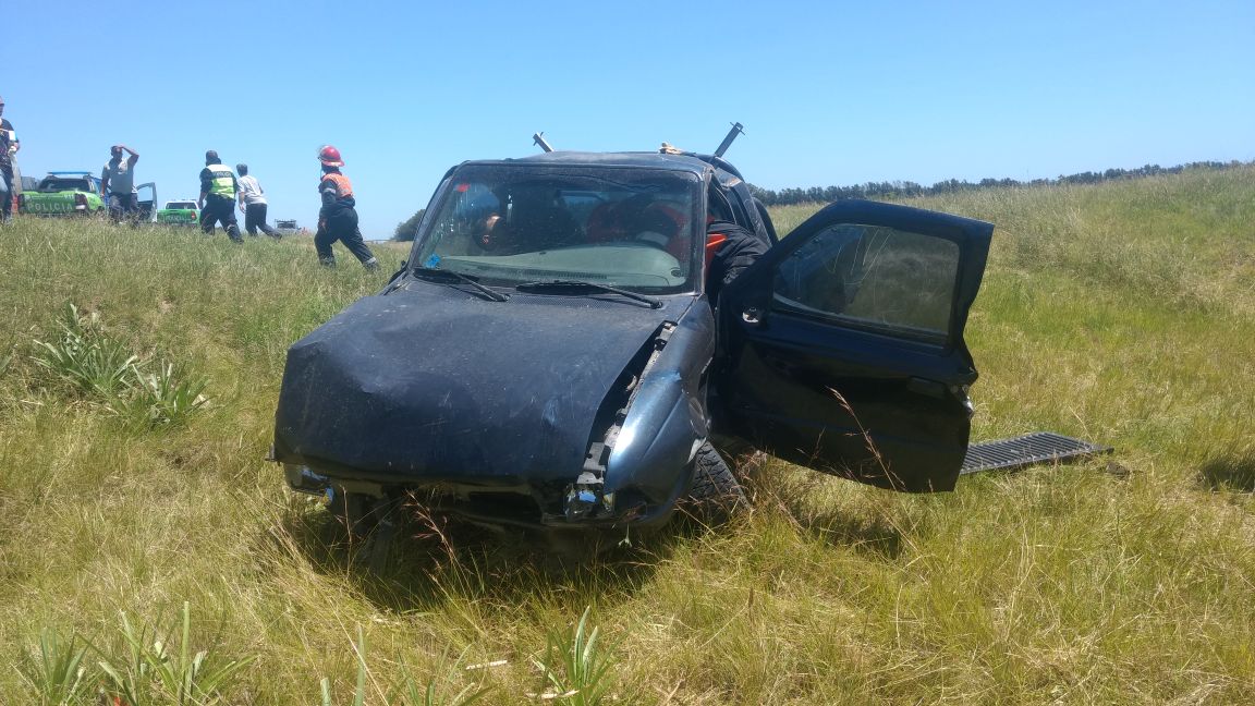 Joven sampedrino volcó en Ruta 9. Sufrió heridas de consideración