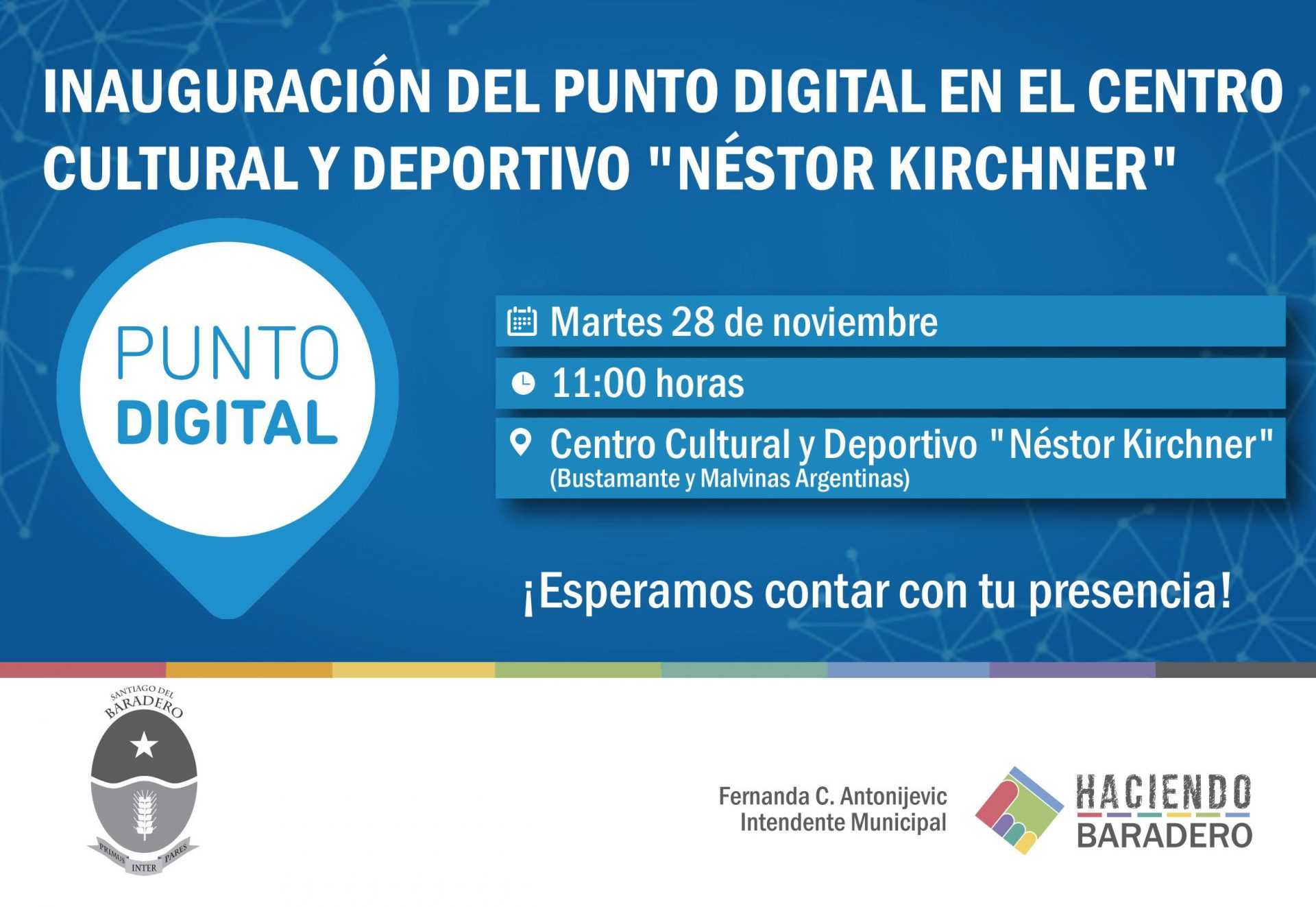 Inauguración del Punto Digital en el Centro Cultural y Deportivo “Néstor Kirchner”