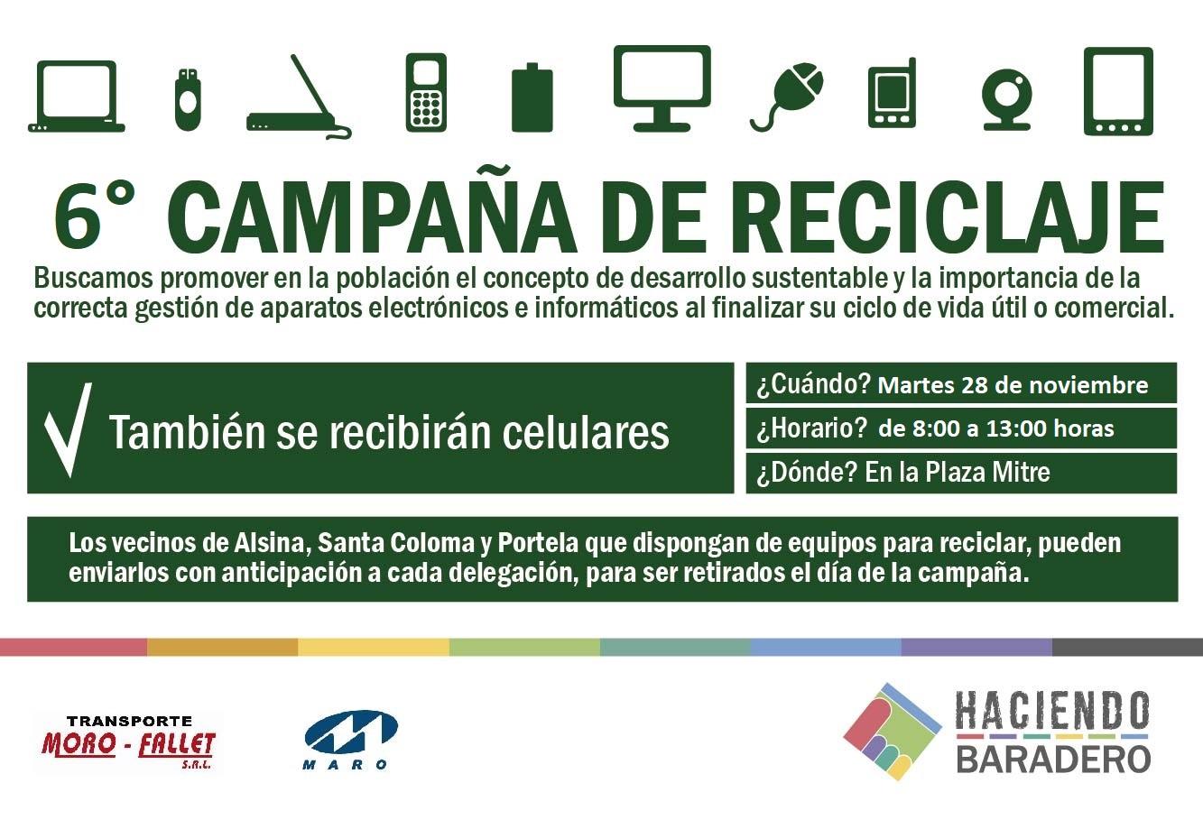 Se realizará la sexta campaña de reciclaje y reutilización de chatarra electrónica