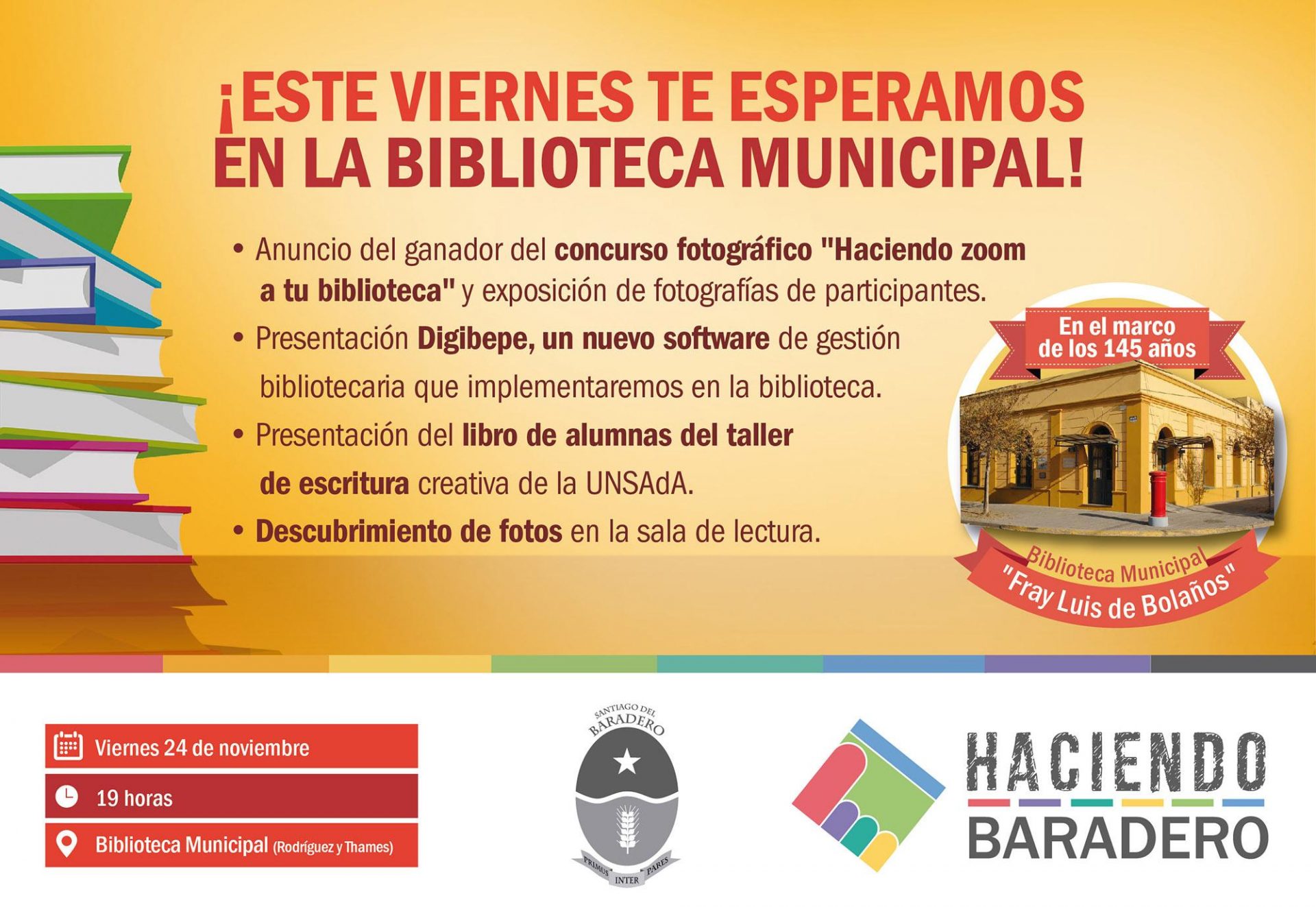 Actividades en la Biblioteca Municipal en el marco de sus 145 años de historia