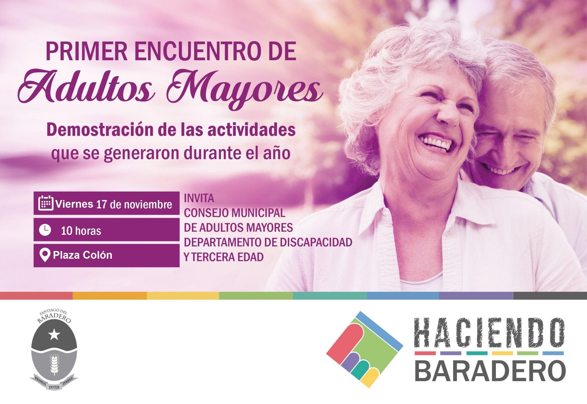 Primer encuentro de adultos mayores en la Plaza Colón
