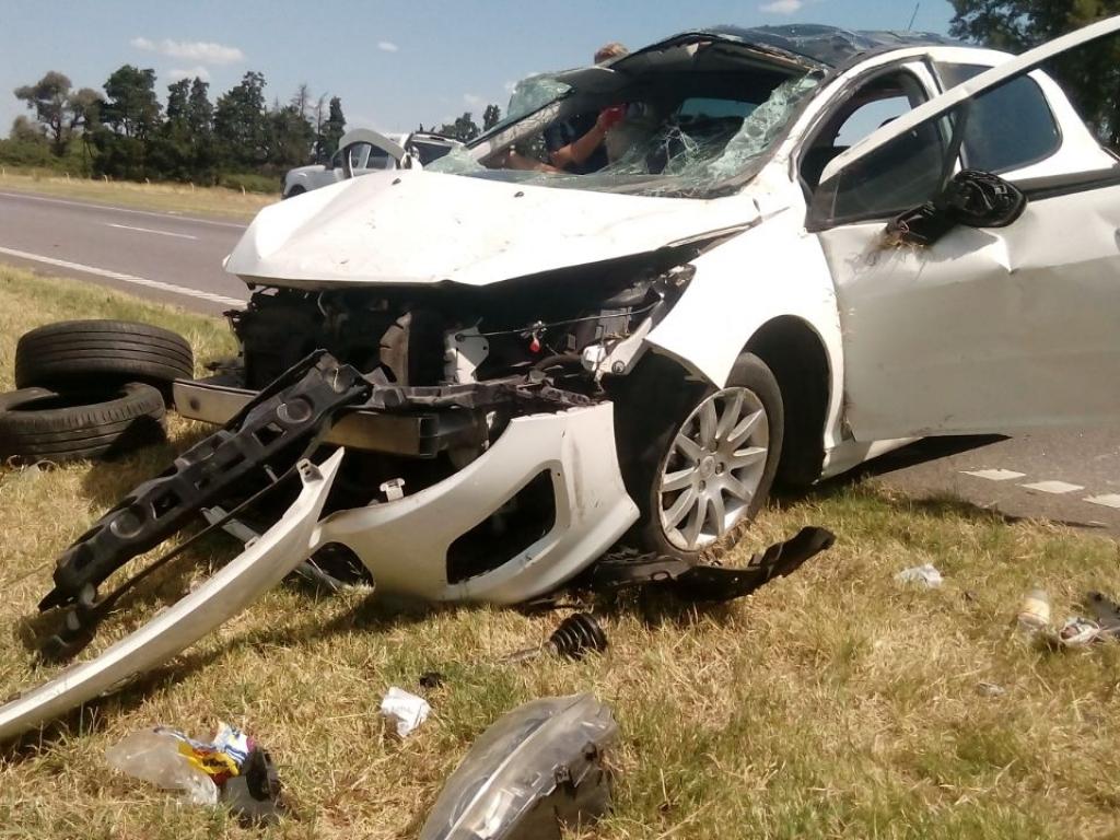 Violenta colisión sobre la Ruta N° 9