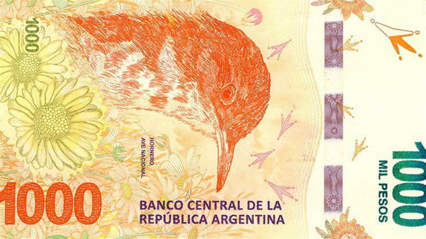 A partir de hoy circulará el nuevo billete de $ 1000