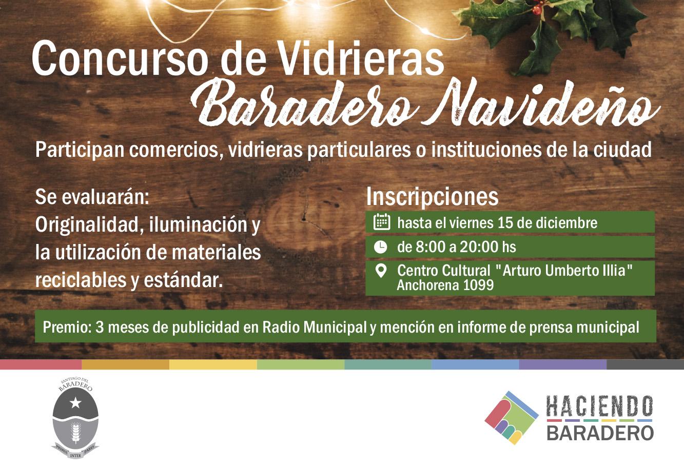 Baradero Navideño: participá del concurso decorando la vidriera de tu comercio