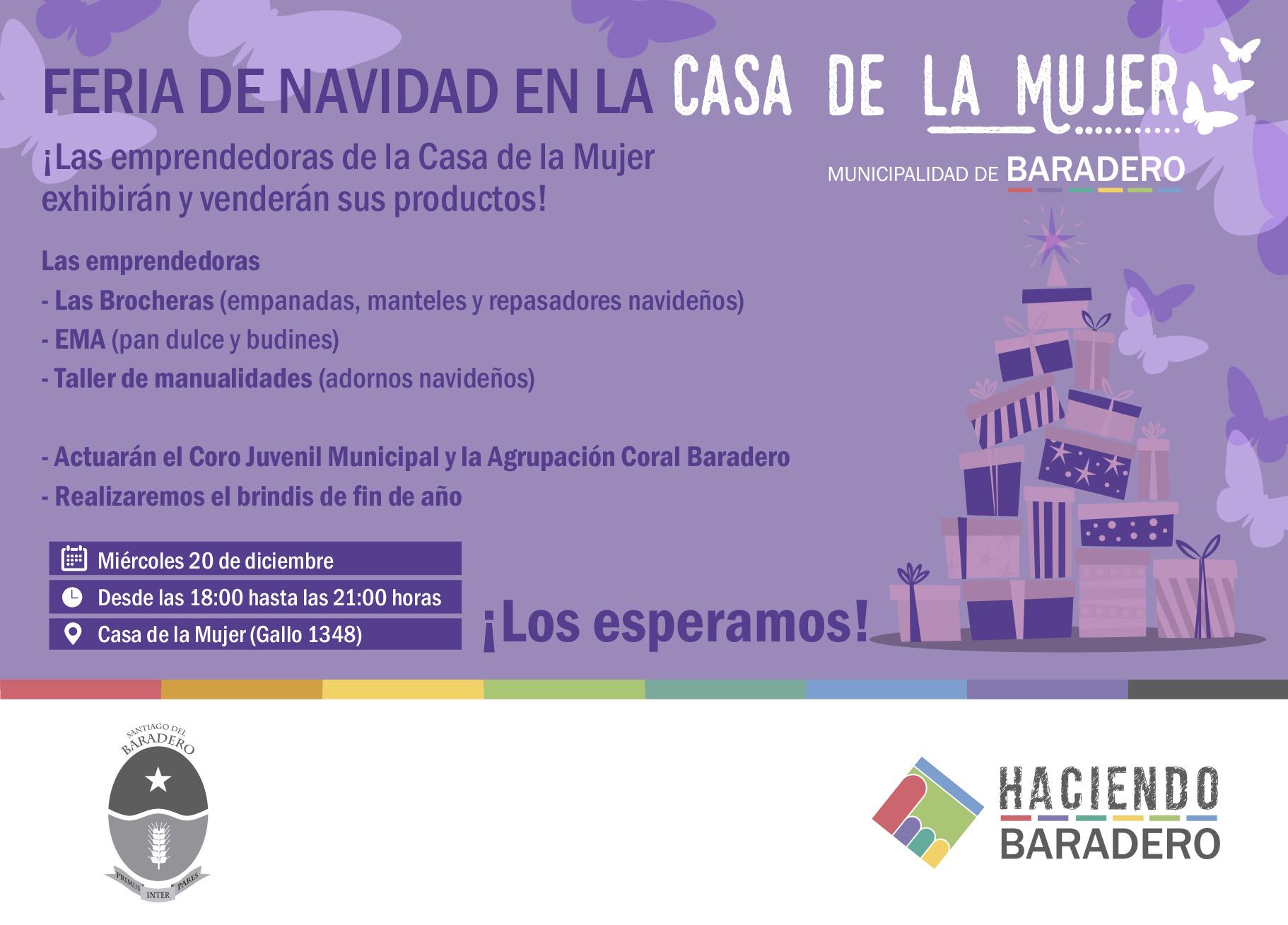 ¡Feria de Navidad en la Casa de la Mujer!