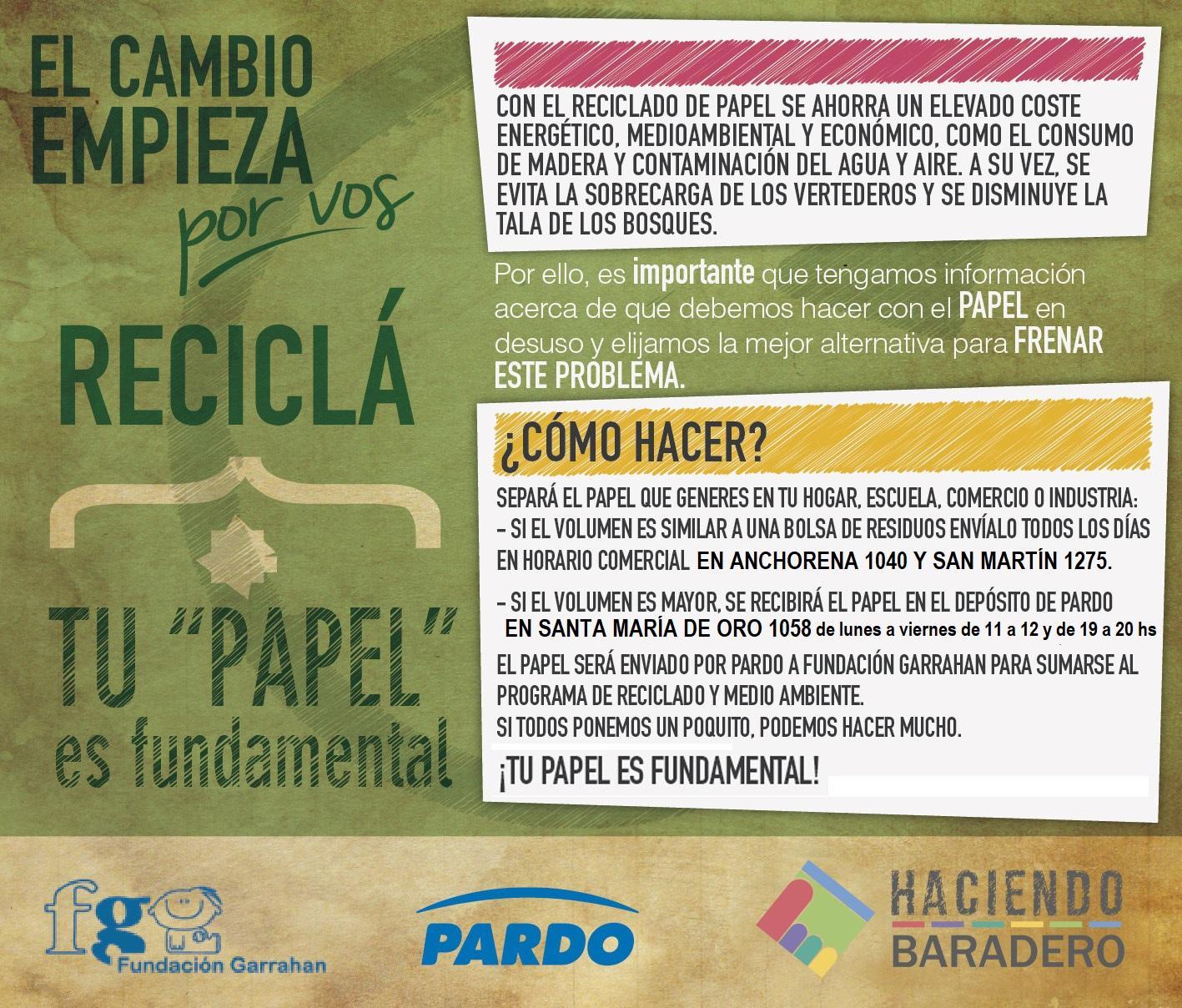 ¡Tú papel es fundamental! Junto lograremos el cambio