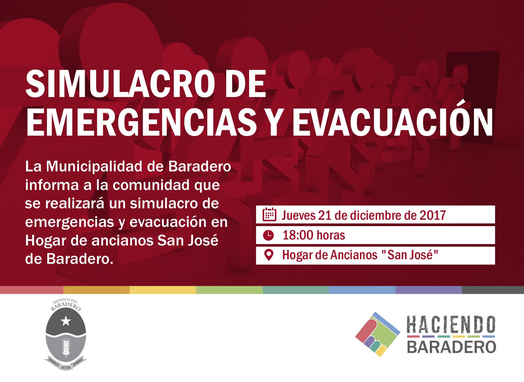 Simulacro de emergencias y evacuación en el Hogar de Ancianos “San José”