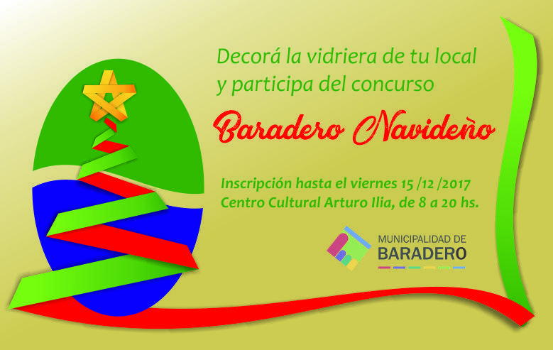 Baradero Navideño: participá del concurso decorando la vidriera de tu comercio