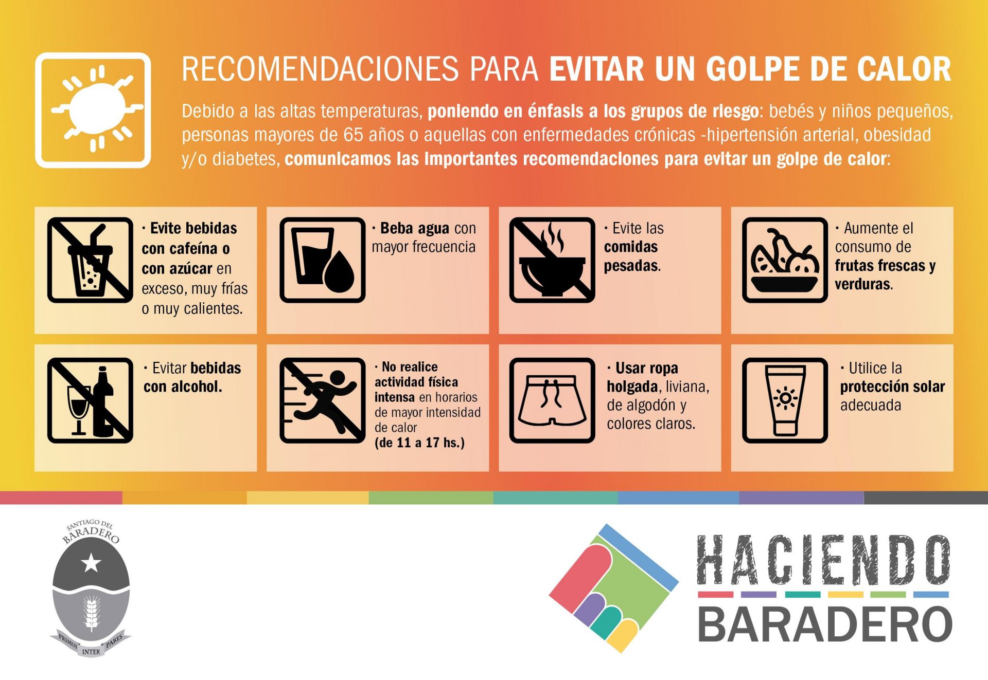 Recomendaciones ante las olas de calor