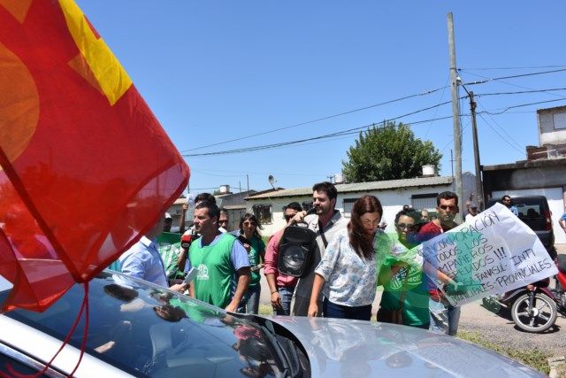 Manifestación y protestas durante la visita de Vidal
