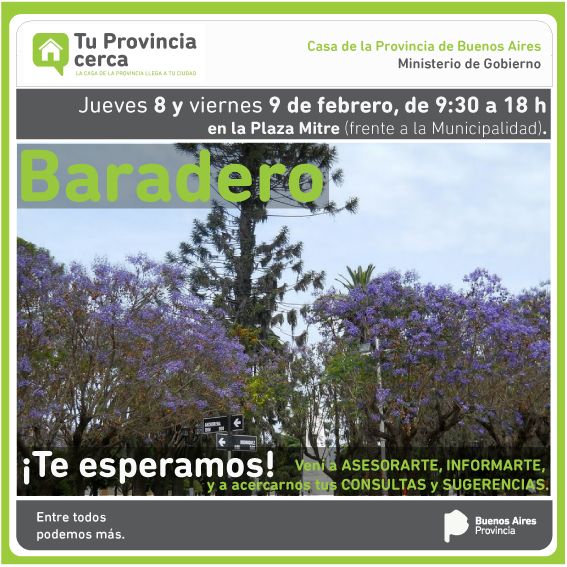Tu Provincia Cerca: asesorate, infórmate, consultá y acercá tus consultas en la Plaza Mitre