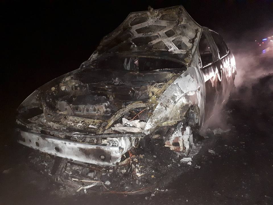 Se incendió un auto en Ruta 9