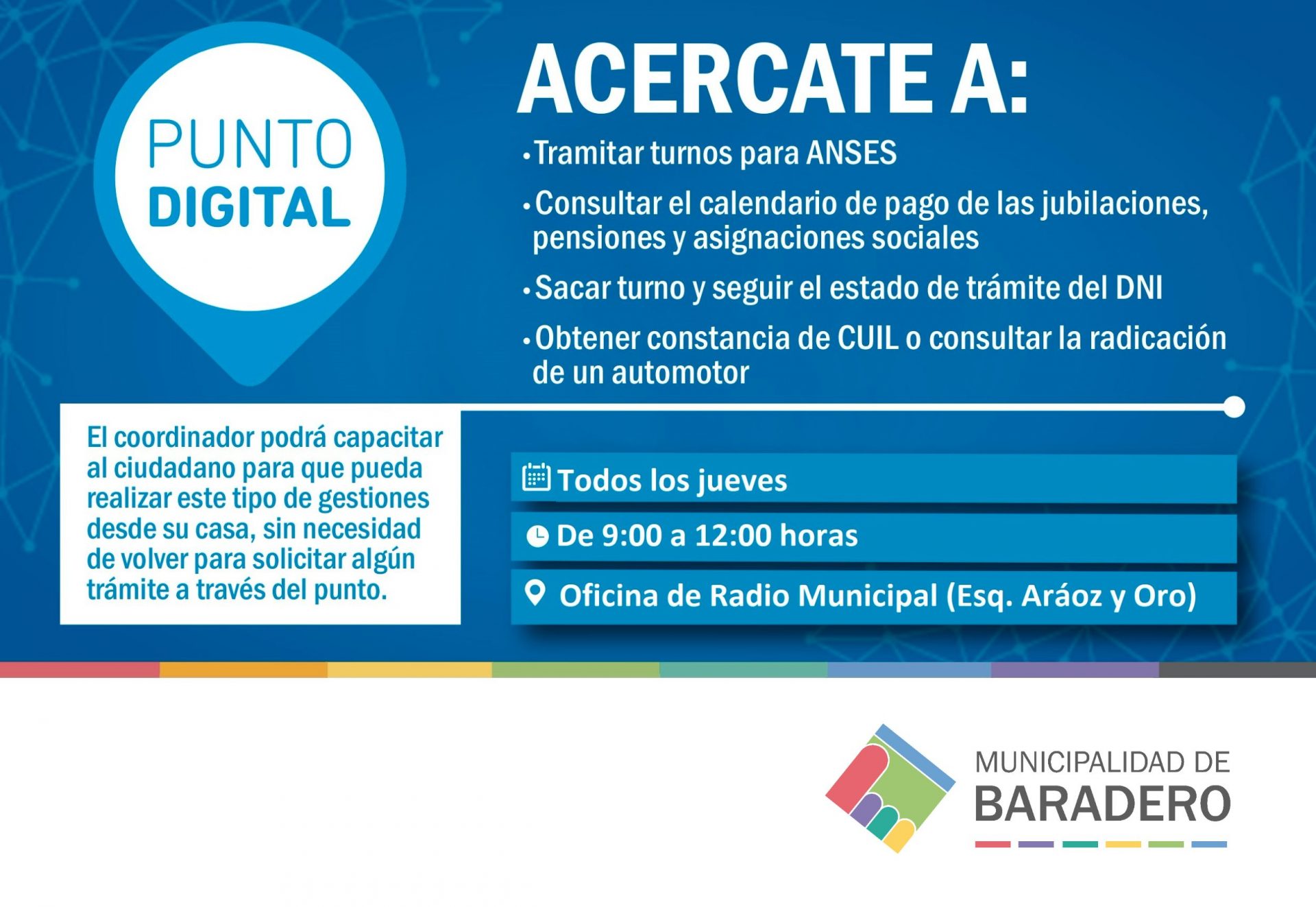 El Punto Digital brindará asesoramiento de trámites en la Radio Municipal