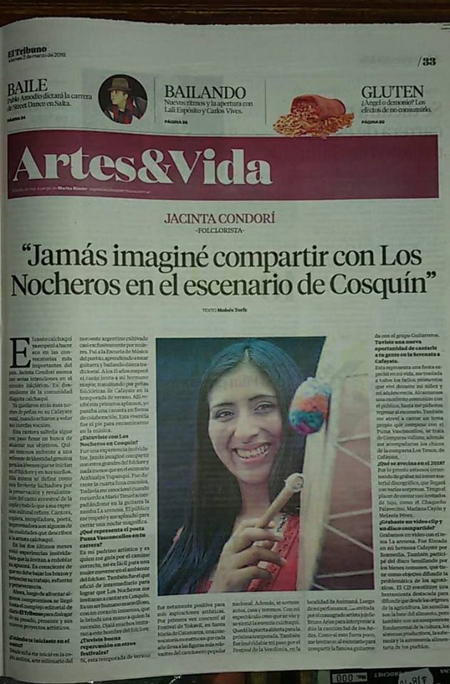 Revelación de Baradero. Jacinta Condorí sigue creciendo