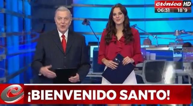 Santo Biasatti debutó en Crónica TV