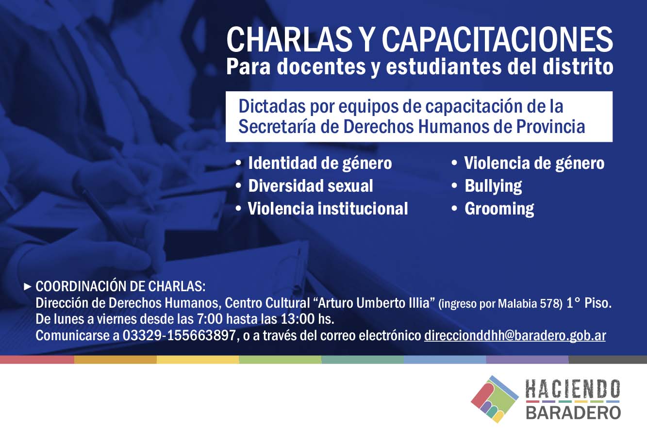 Charlas y capacitaciones destinadas a docentes y estudiantes deldistrito