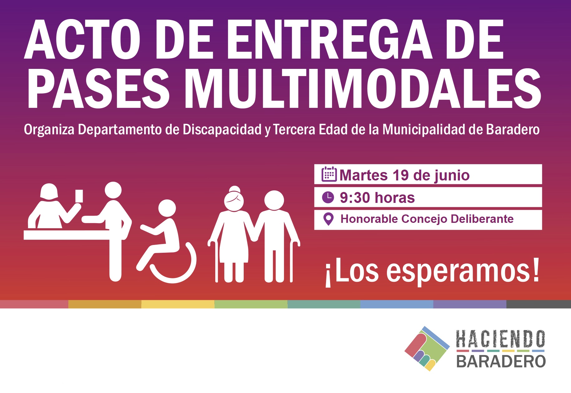 Acto de entrega de pases multimodales para libre transporte