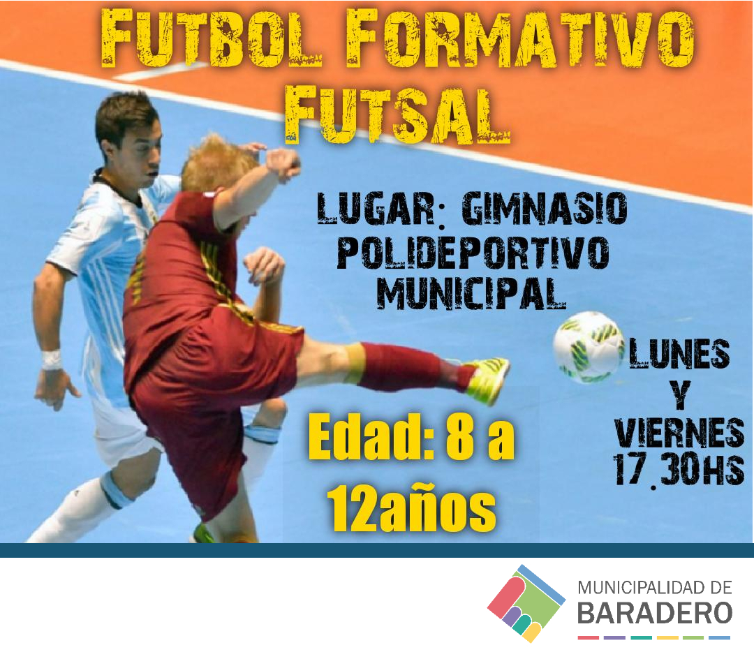 Fútbol y futsal formativo en el gimnasio del Polideportivo Municipal
