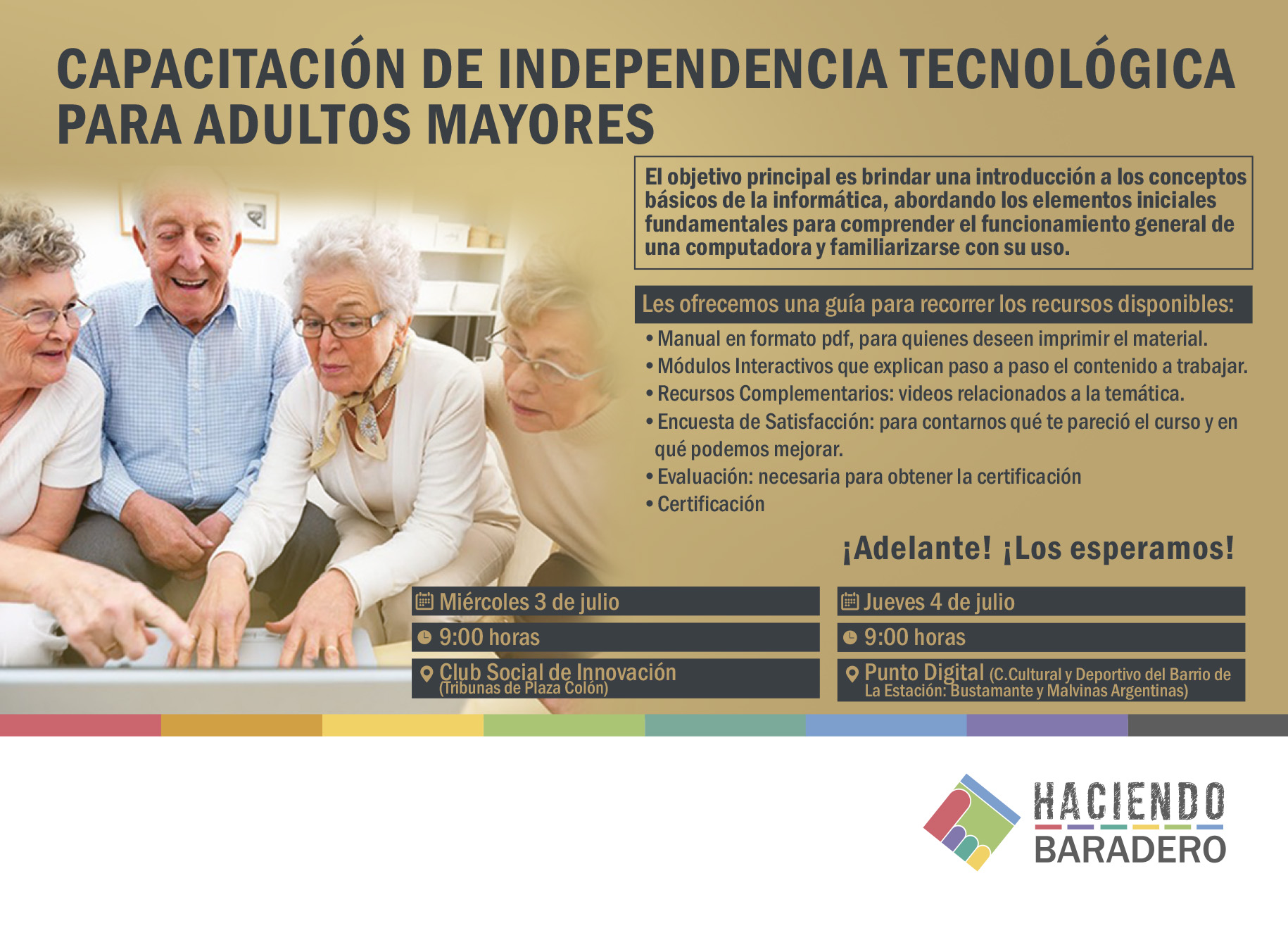 Capacitación de Independencia Tecnológica para Adultos Mayores