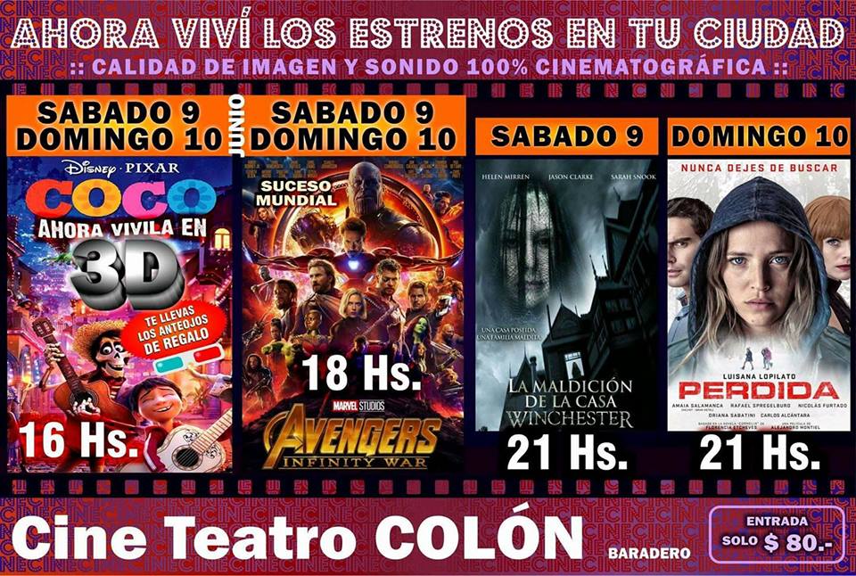 Fin de semana de Cine en el Colon.