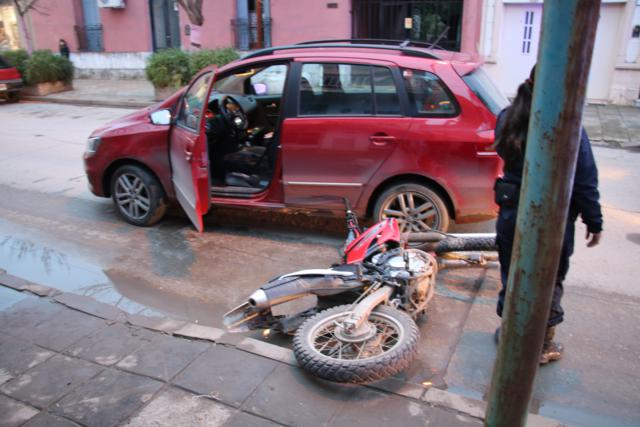 Hace minutos.Accidente en el centro de nuestra ciudad.