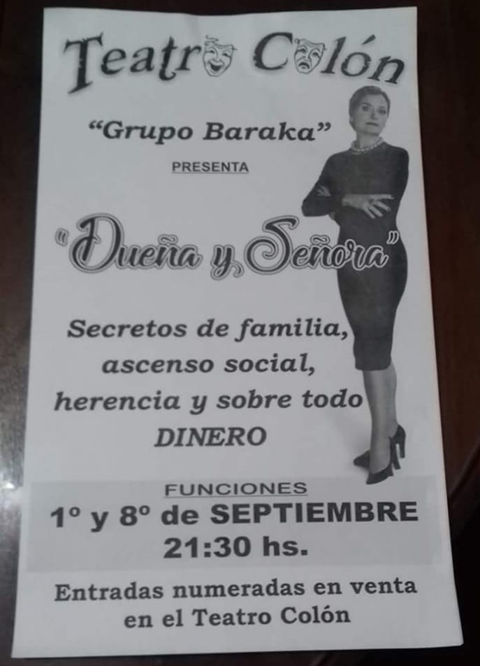 Adriana Gianaday. Nueva Obra este sábado»Dueña y Señora»
