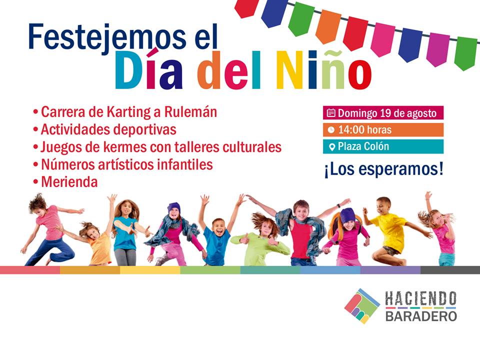 Lugares y horarios Festejos Día del Niño