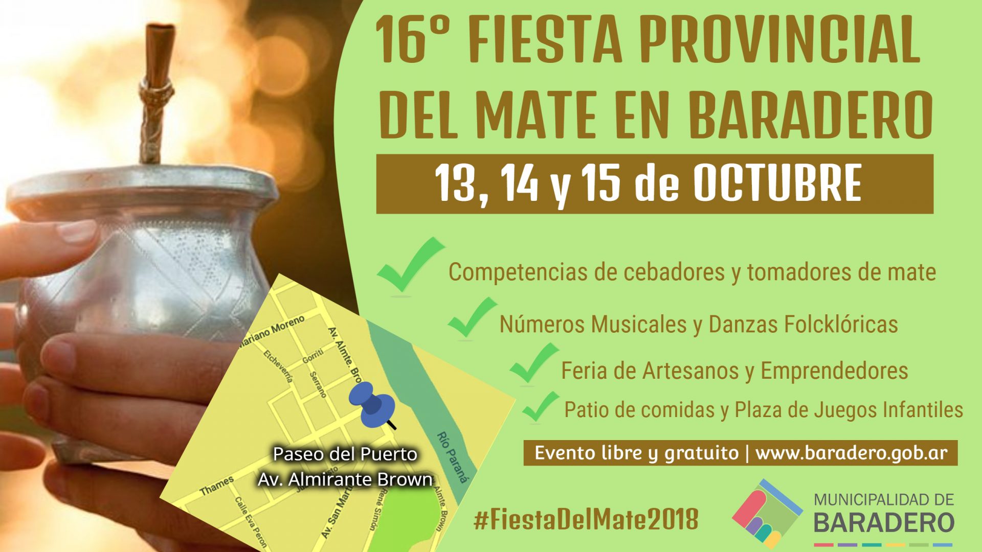 La 16° Fiesta Provincial del Mate: el gran evento de octubre en Baradero