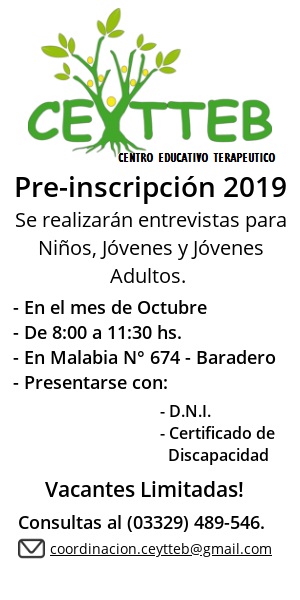 CEYTTEB. Pre inscripción 2019