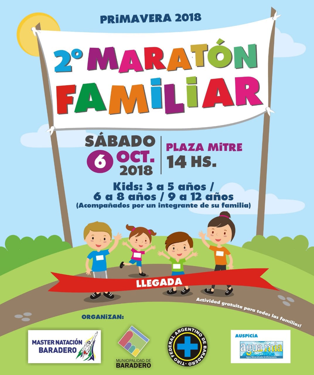 La segunda edición de la Maratón Familiar se reprograma para el sábado 6 de octubre