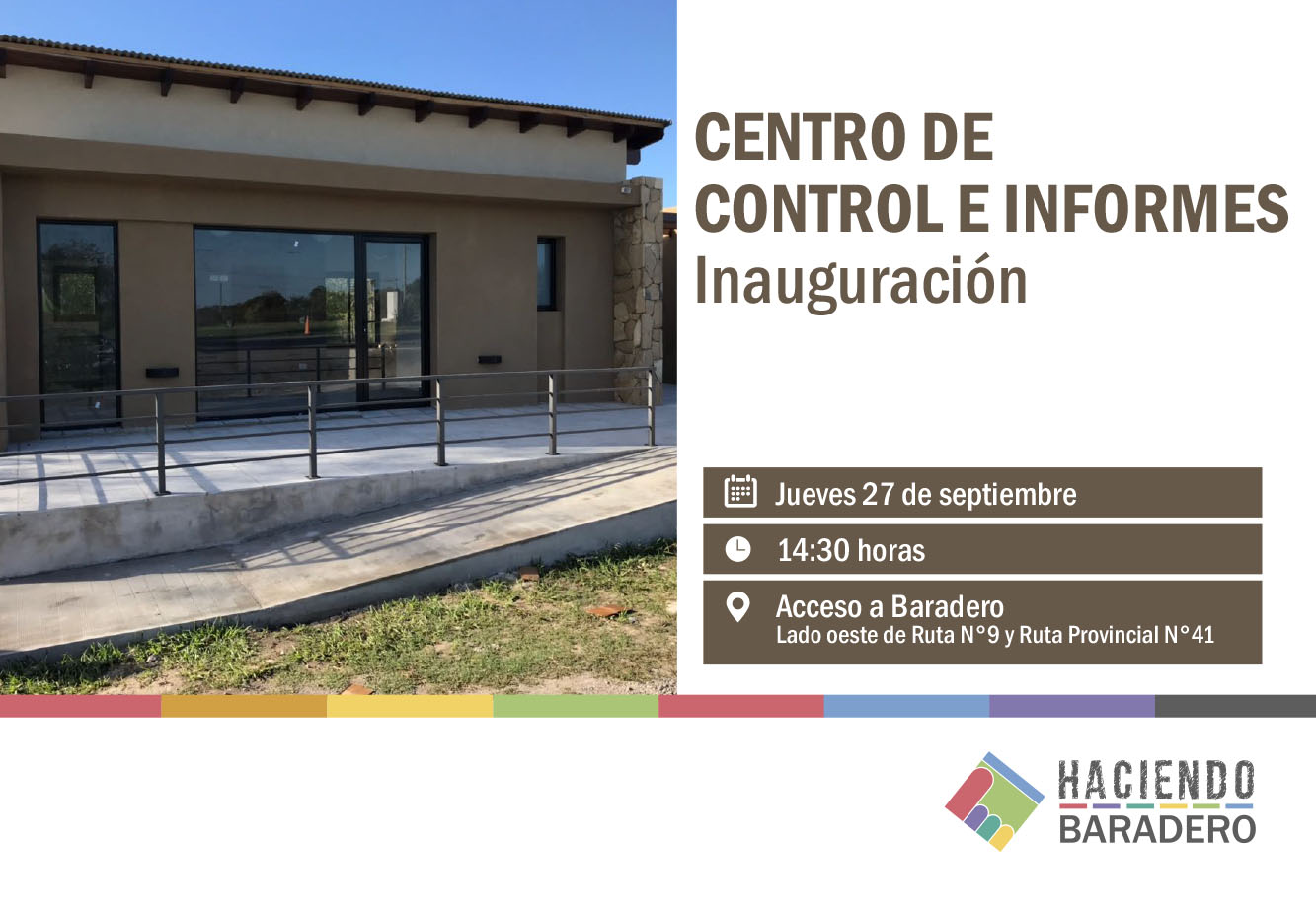 Inauguración del Centro de Control e Informes