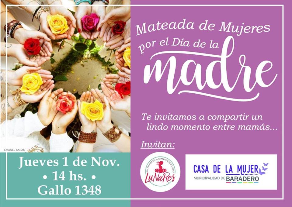 Lu.Na.Res y Casa de la Mujer: Mateada de Mujeres el próximo jueves