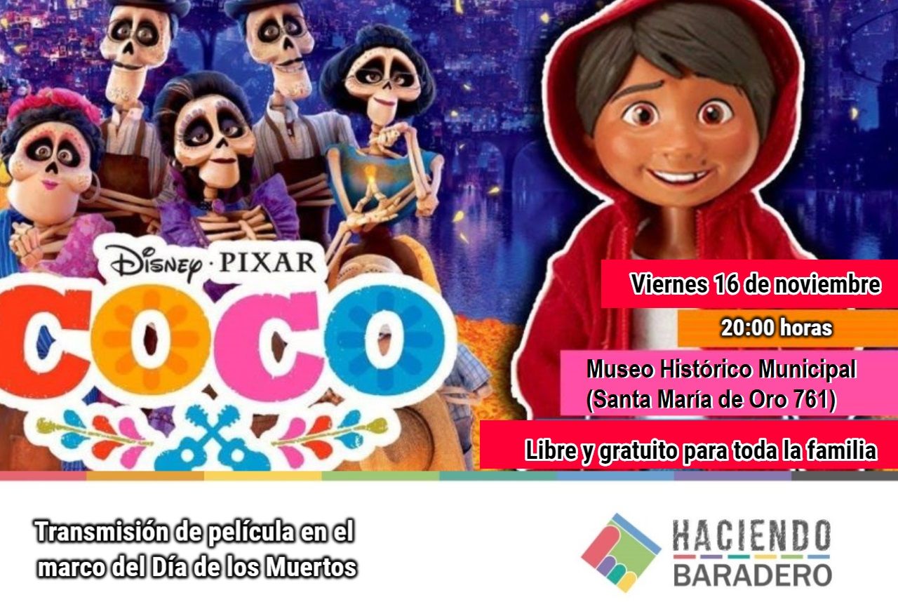 Transmisión de la película Coco en conmemoración del Día de los Muertos